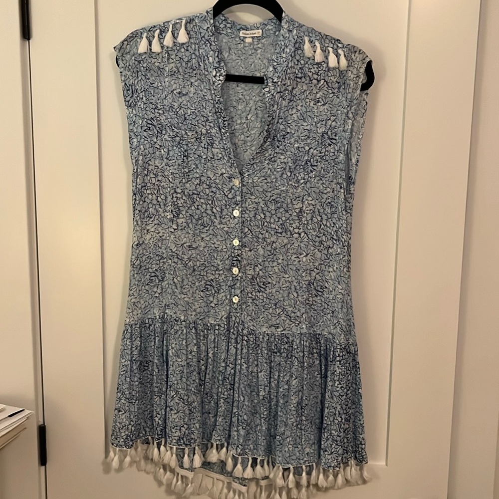 Poupette St Barth blue cover up dress